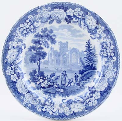 Plate Melrose Abbey c1825